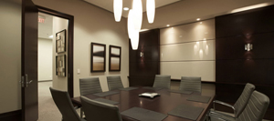 lower your energy cost by using automatic lights, picture of a business office